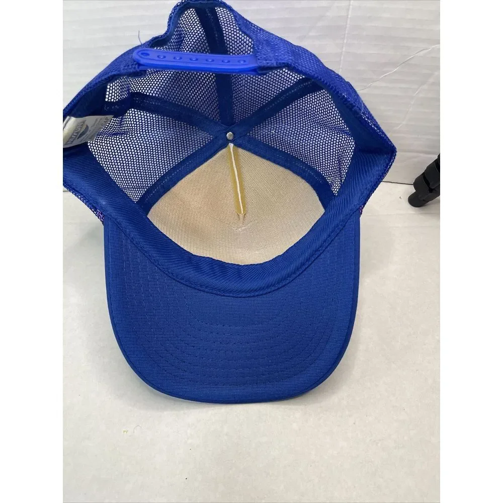 Vintage Zephyrhills Florida Snapback Trucker Hat White Blue‎ Ocean Beach Dolphin